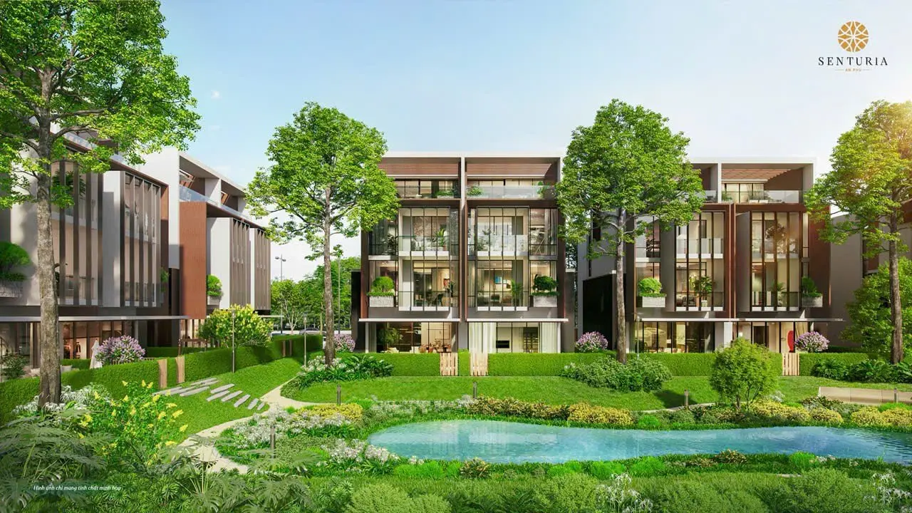Phối cảnh biệt thự và cảnh quan Home Resort Senturia An Phú