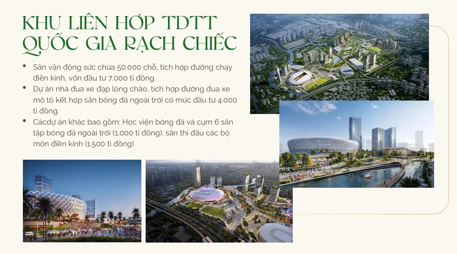 Quy hoạch Khu liên hợp thể dục thể thao quốc gia Rạch Chiếc