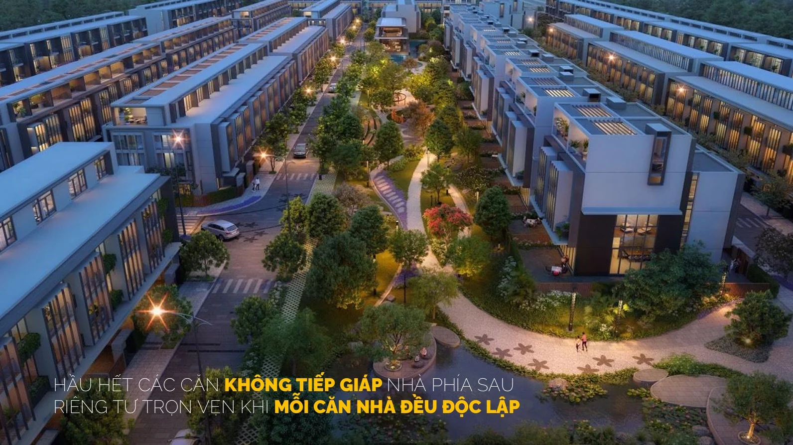 Senturia An Phú - riêng tư trọn vẹn, hầu hết các dãy nhà không tiếp giáp nhà phía sau